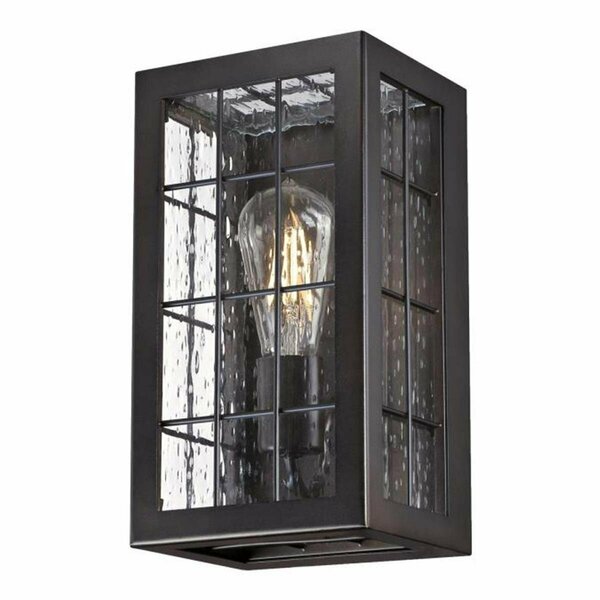 Brightbomb Oil Rubbed Bronze Finish Clear Raindrop Glass Wall Fixture BR3281856